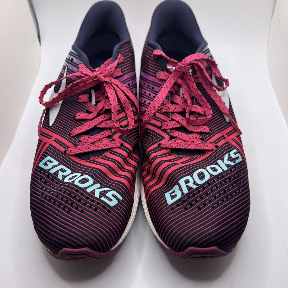 Brooks Women's Running Shoes in Maroon, Pink & Teal - Picture 2 of 10